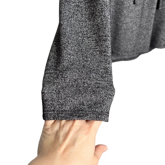 A New Day Charcoal Heather Gray Lace Up Neckline Blouse - Picture 3 of 13